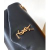 Saint Laurent Calypso Shoulder Bag In Black Lambskin