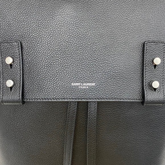 Saint Laurent Sac De Jour Backpack In Black Grained Leather