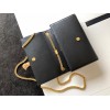Saint Laurent Kate Medium Tassel Bag In Black Smooth Leather