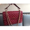 Valentino Rockstud Spike Large Bag In Red Nappa Lambskin