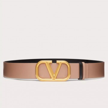 Valentino VLogo Reversible Belt 40mm in Beige and Black Calfskin Valentino VLogo Reversible Belt 40mm in Beige and Black Calfskin