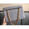 Valentino Rockstud Spike Large Bag In Blue Nappa Lambskin