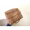 Valentino Roman Stud Large Chain Bag In Rose Cannelle Nappa Leather
