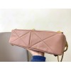 Valentino Roman Stud Large Chain Bag In Rose Cannelle Nappa Leather