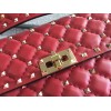 Valentino Rockstud Spike Medium Bag In Red Nappa Lambskin