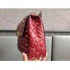 Valentino Rockstud Spike Medium Bag In Red Nappa Lambskin