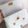 Valentino Roman Stud Large Chain Bag In White Nappa Leather