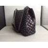 Valentino All Black Rockstud Spike Tote Bag