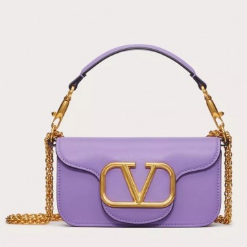 Valentino Small Loco Shoulder Bag in Wisteria Calfskin Valentino Small Loco Shoulder Bag in Wisteria Calfskin