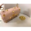 Valentino Roman Stud Medium Chain Bag In Rose Cannelle Nappa Leather