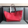 Valentino Rockstud Medium Reversible Tote Black