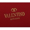 Valentino Rockstud Medium Tote In Red Grained Leather