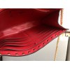 Valentino Rockstud Spike Crossbody Clutch Bag In Red Lambskin