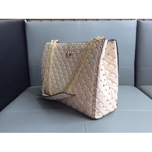 Valentino White Rockstud Spike Tote Bag Valentino White Rockstud Spike Tote Bag