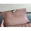 Valentino Rockstud Spike Large Bag In Poudre Nappa Lambskin