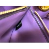 Valentino Stud Sign Shoulder Bag In Purple Nappa Leather