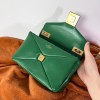 Valentino One Stud Chain Bag In Green Nappa Leather