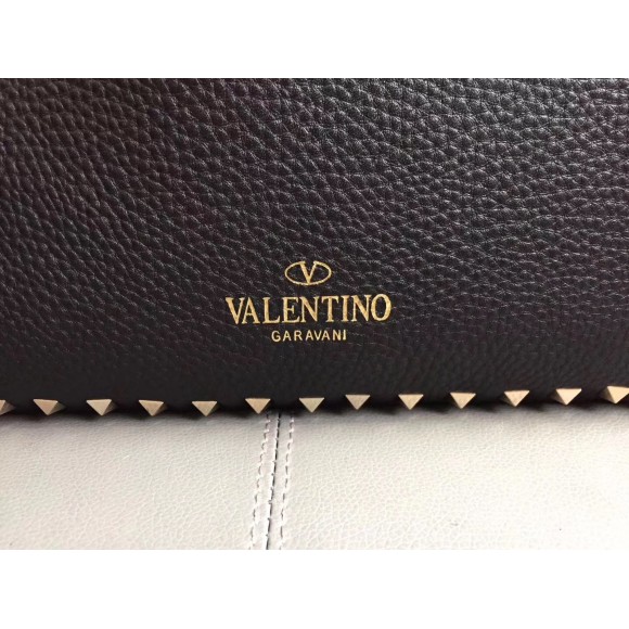 Valentino Rockstud Medium Reversible Tote Bag Noir