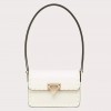 Valentino Rockstud23 Small Shoulder Bag in White Calfskin