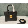 Valentino One Stud Top Handle Bag In Black Nappa Leather