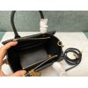 Valentino One Stud Top Handle Bag In Black Nappa Leather