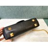Valentino Stud Sign Shoulder Bag In Black Nappa Leather