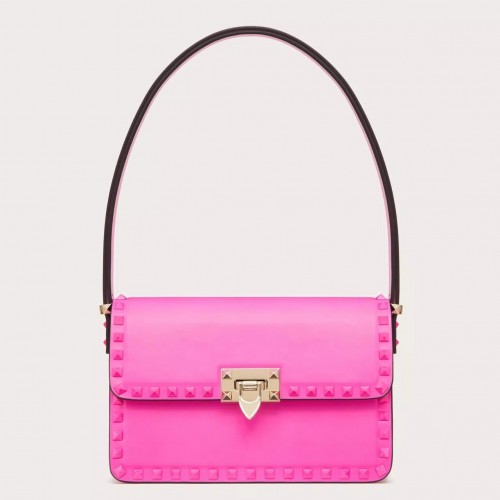 Valentino Rockstud23 Shoulder Bag in Pink Calfskin Valentino Rockstud23 Shoulder Bag in Pink Calfskin